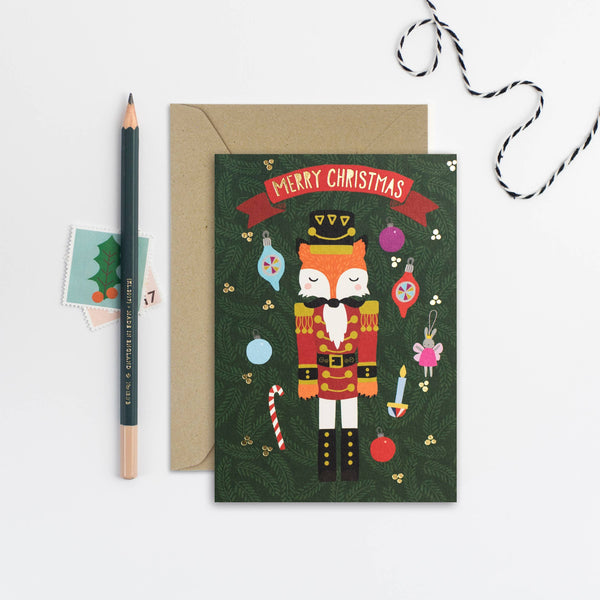 Mifkins - Nutcracker Fox Christmas Card