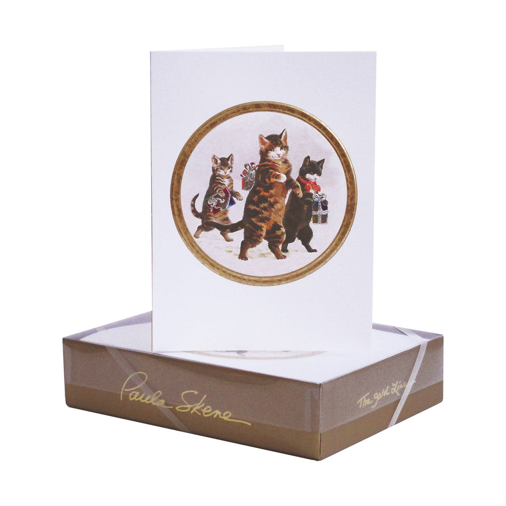 PAULA SKENE DESIGNS - Cats with Packages Birthday Card