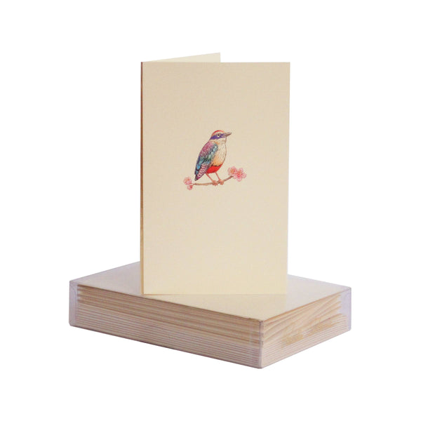 PAULA SKENE DESIGNS - Bird on Cherry Blossom Mini Note