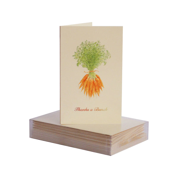 PAULA SKENE DESIGNS - Carrots Thanks a Bunch Mini Note Card: Single Sleeved Card