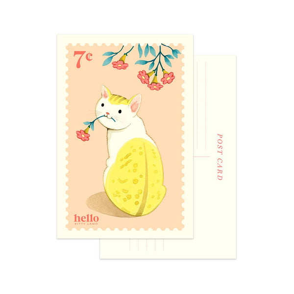 JooJoo Paper - Yellow Kitty Postcard