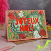 Miss Bespoke Papercuts - Joyeux Noel Fluorescent Paper Cut Christmas Card