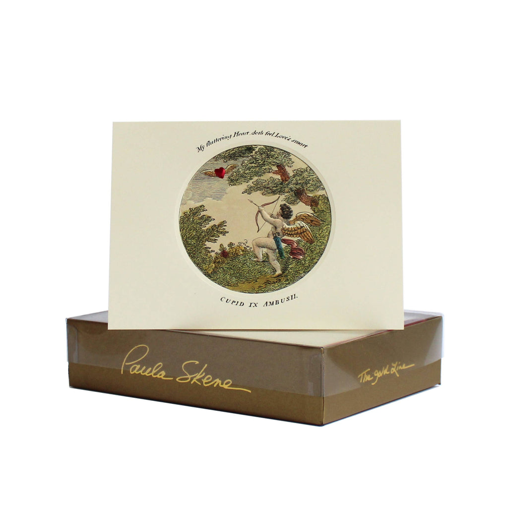 PAULA SKENE DESIGNS - Cupid in Ambush Valentine's Day Card