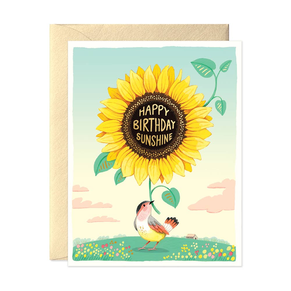 JooJoo Paper - Sunflower Birthday Card