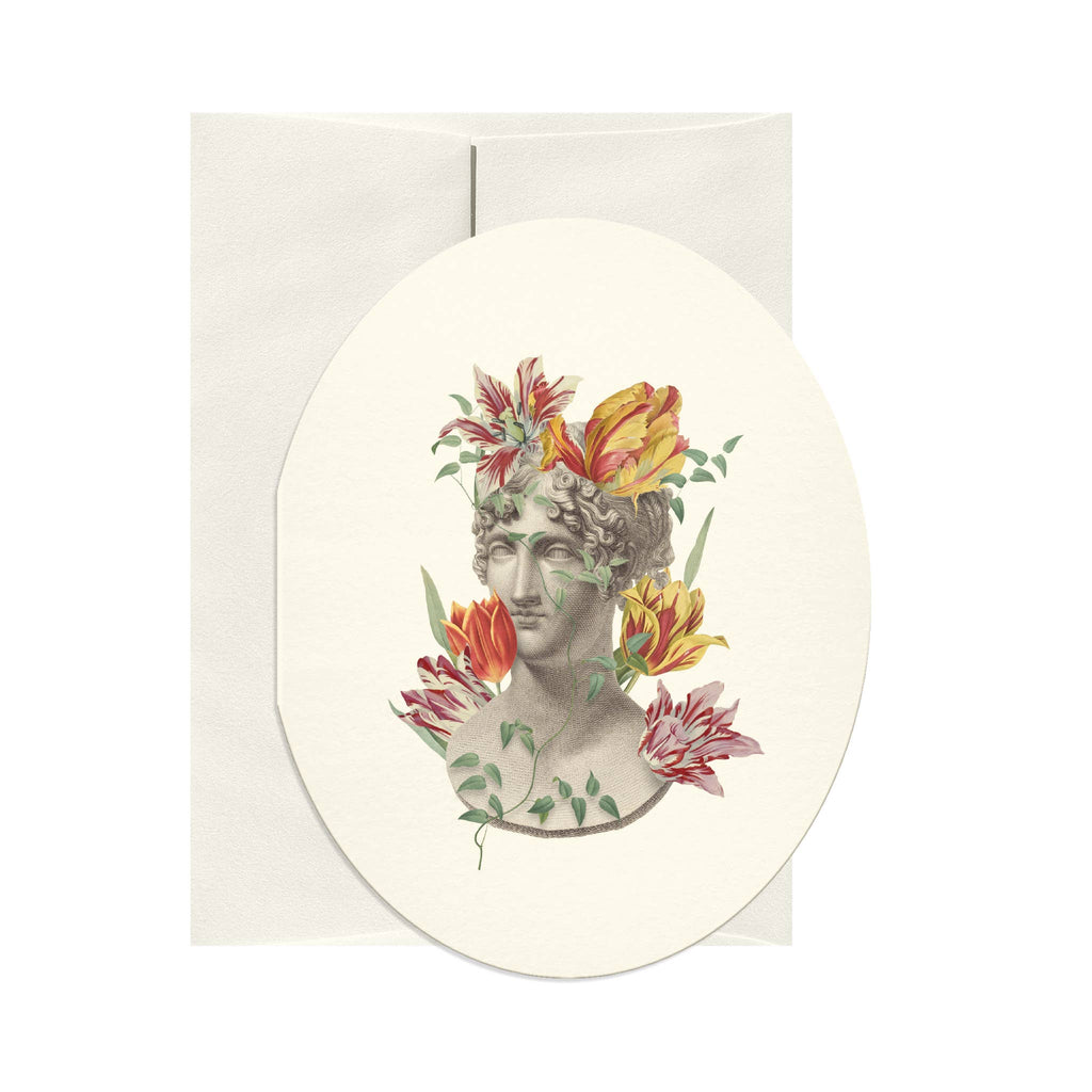 Open Sea - Tulip Oval Greeting Card