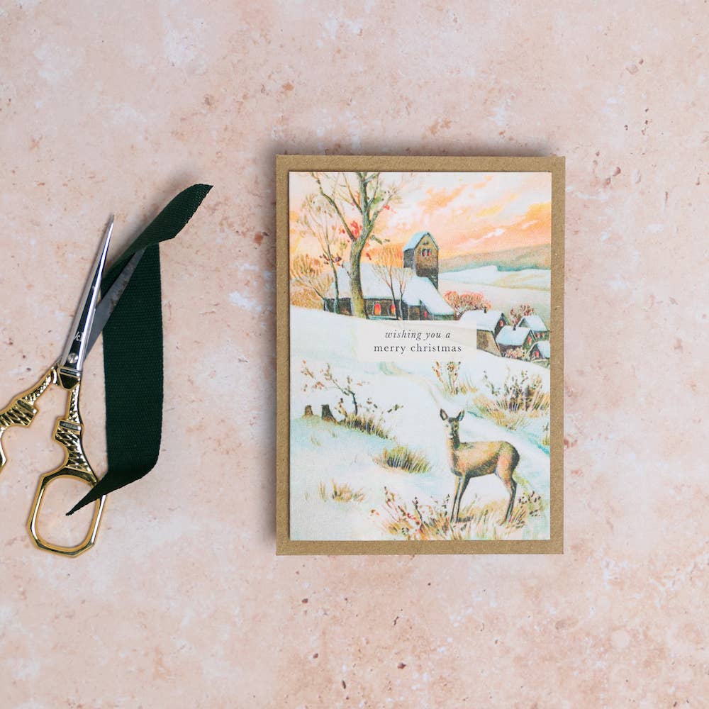 Katie Leamon - Relove Snowy Village Christmas MINI Card