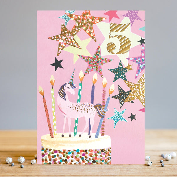 Louise Tiler 5th Birthday Cake Card