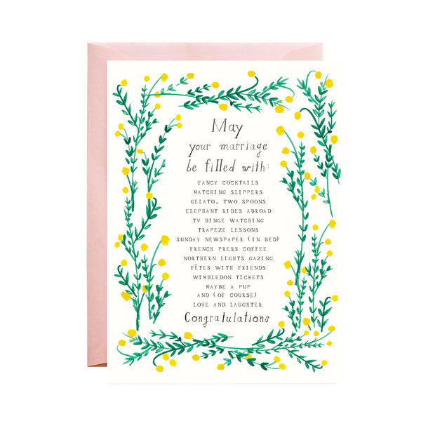Mr. Boddington's Studio - Laughter and Bubbly Wedding Card