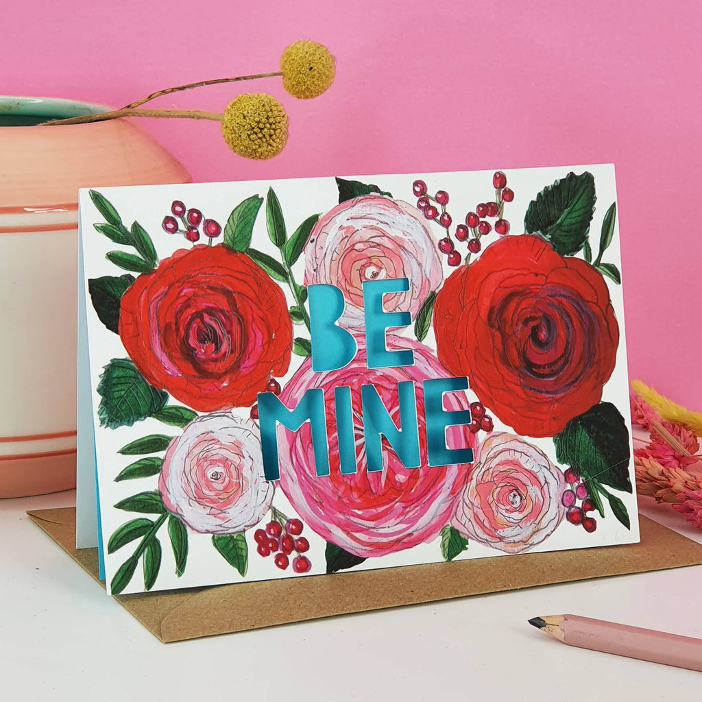 Miss Bespoke Papercuts - Be Mine' Paper cut Card