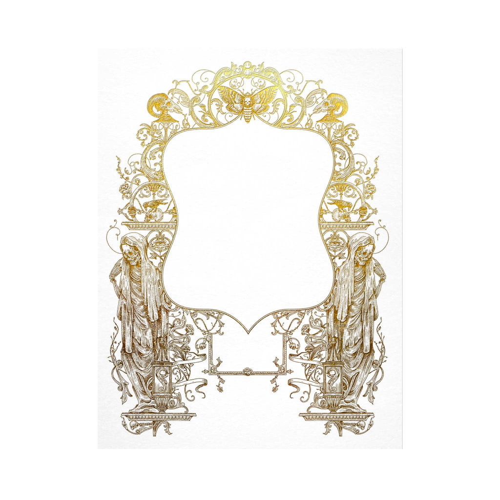 Open Sea - Gold Moth Greeting Card (Flat Card)
