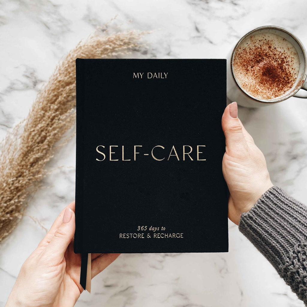 Blush And Gold - My Daily Self-Care (Black) Reflection and Gratitude Journal