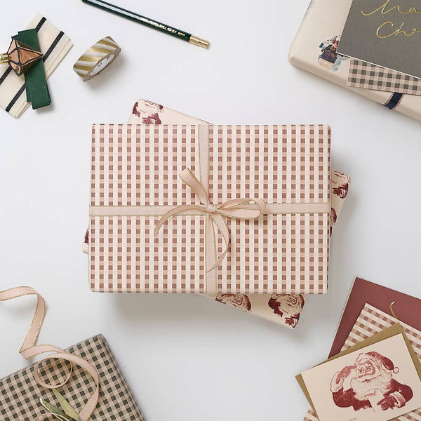 Katie Leamon - Rose Gingham Wrapping Paper