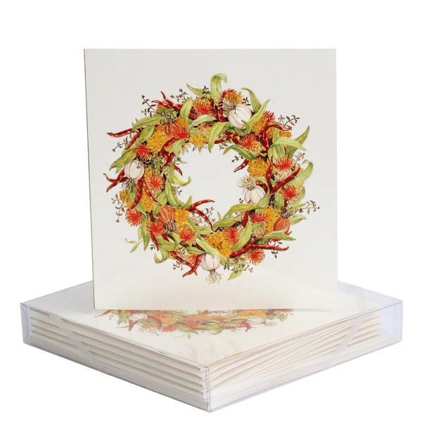 PAULA SKENE DESIGNS - Fall Herb Wreath Blank Card
