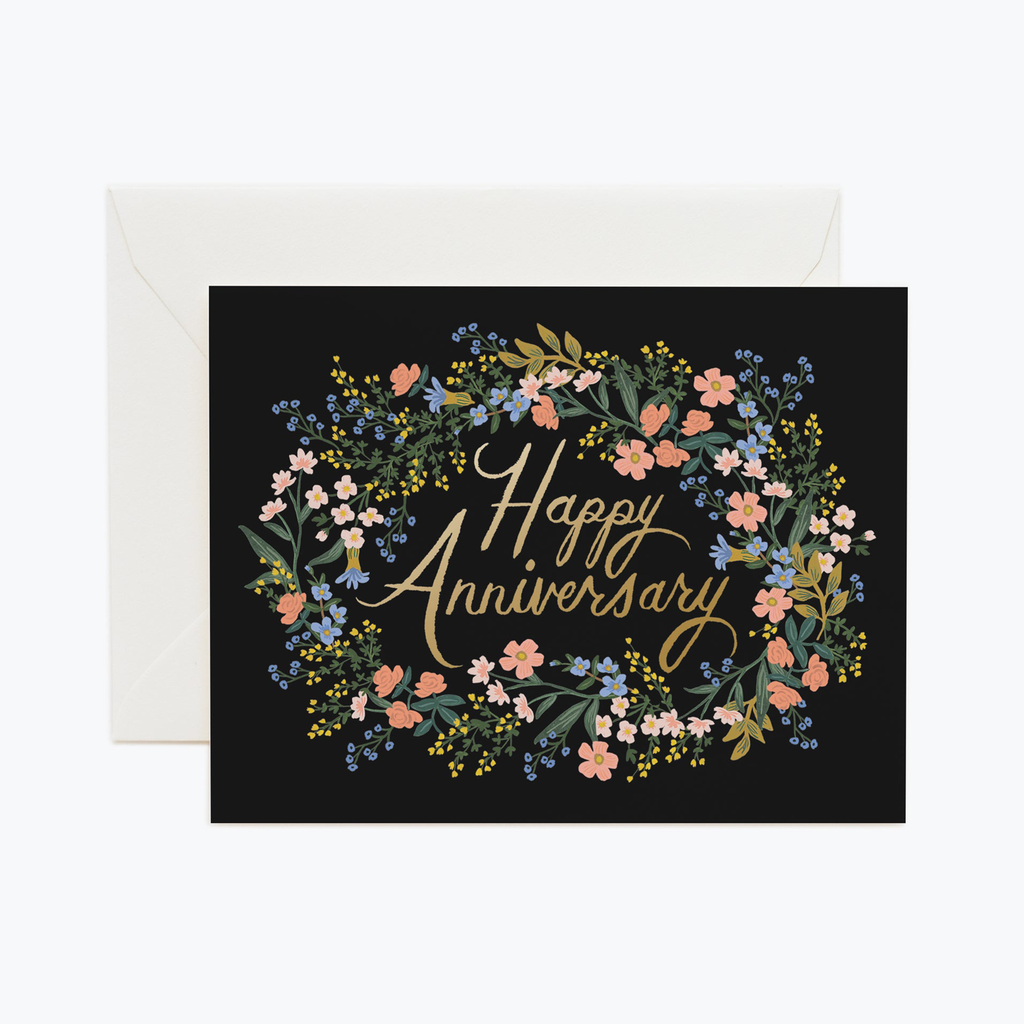 Rifle Paper Co. Anniversary Wreath Card