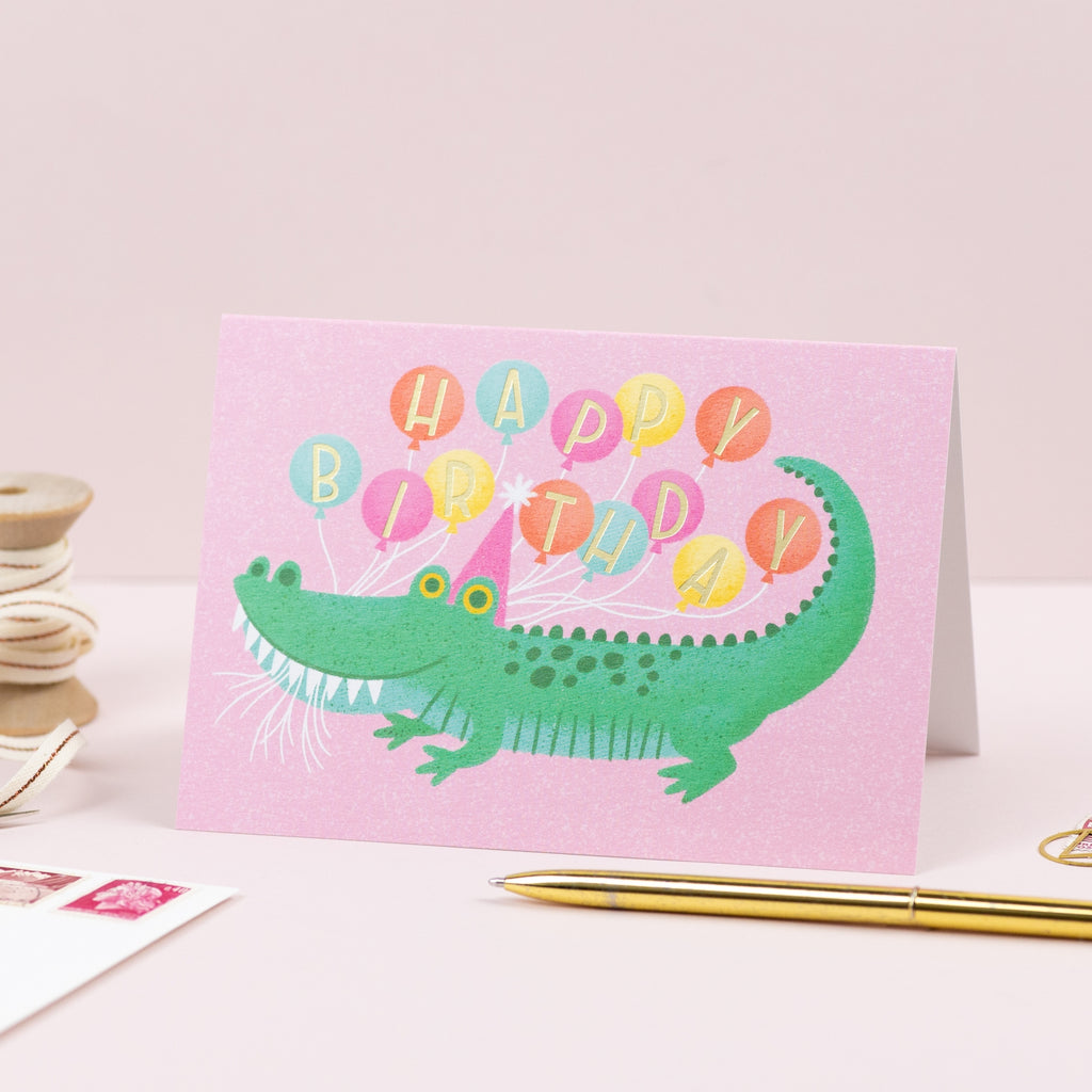 Ricicle Cards Birthday Alligator Card