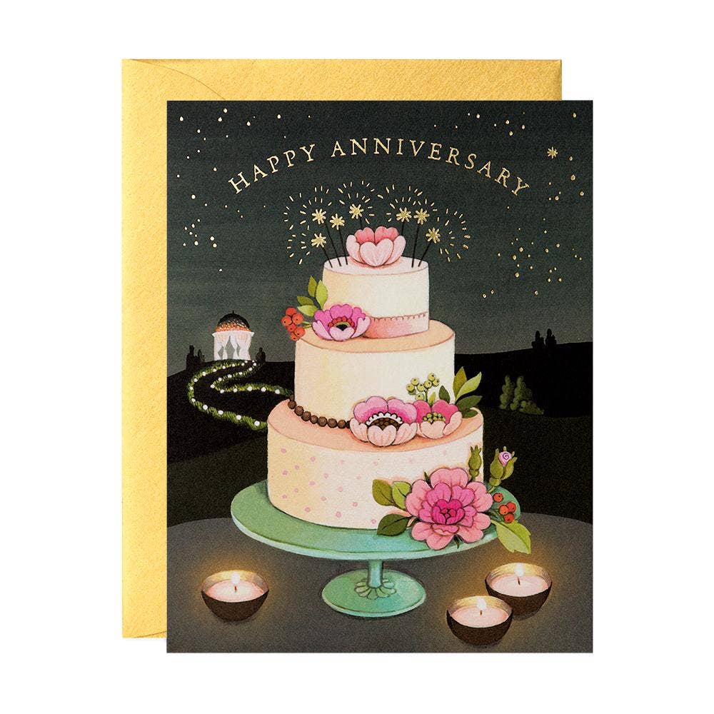 JooJoo Paper Anniversary Cake Card
