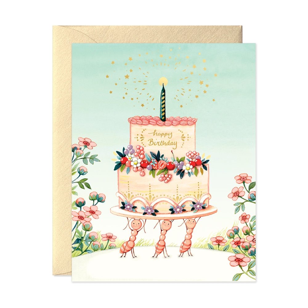 JooJoo Paper Ants Birthday Card