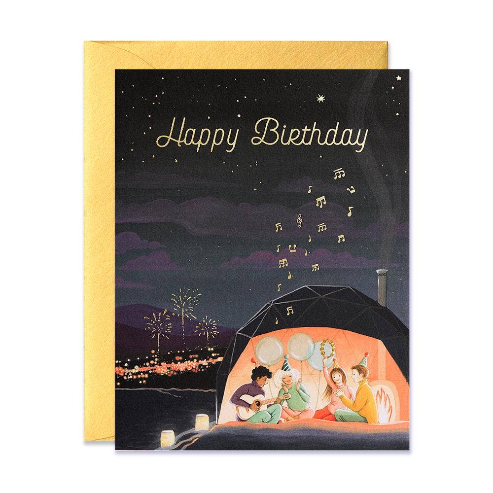 JooJoo Paper Aurora Dome Birthday Card