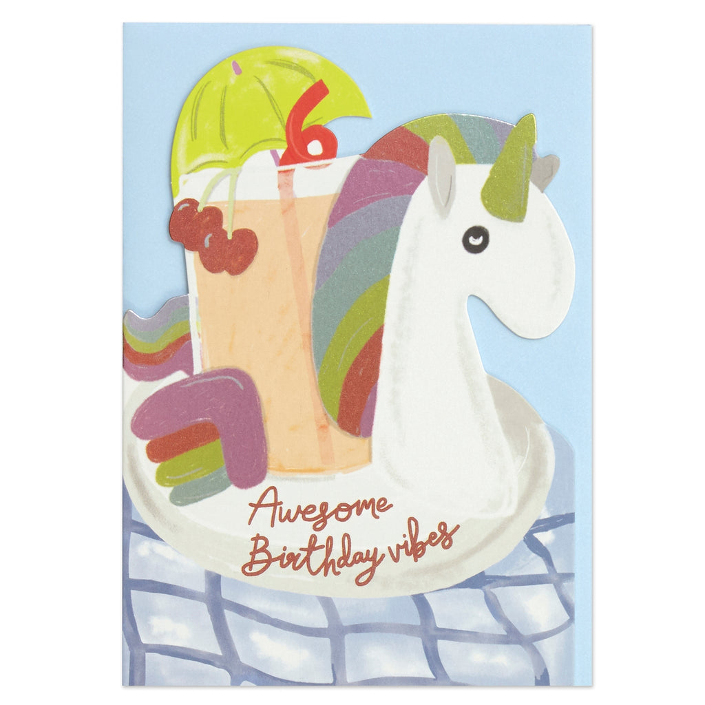 Raspberry Blossom Awesome Birthday Vibes Birthday Card