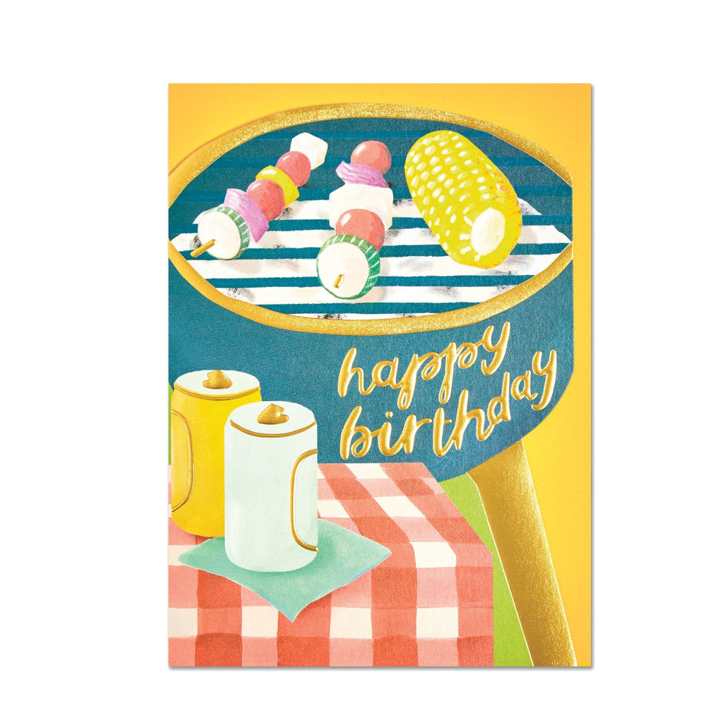 Raspberry Blossom Happy Birthday BBQ Card