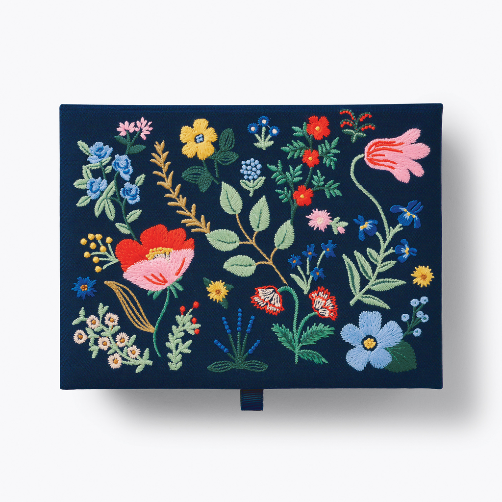Rifle Paper Co. Large Embroidered Keepsake Box - Strawberry Fields