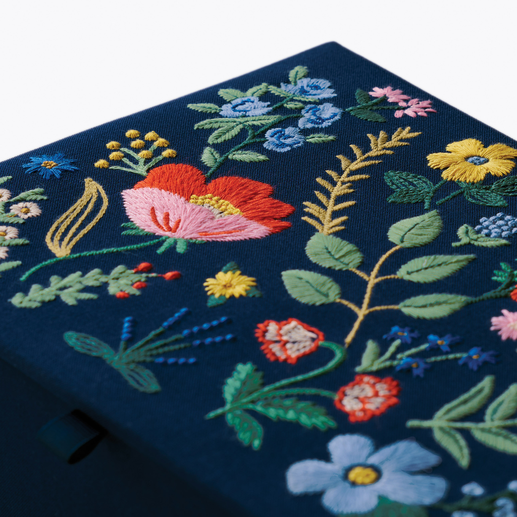 Rifle Paper Co. Large Embroidered Keepsake Box - Strawberry Fields