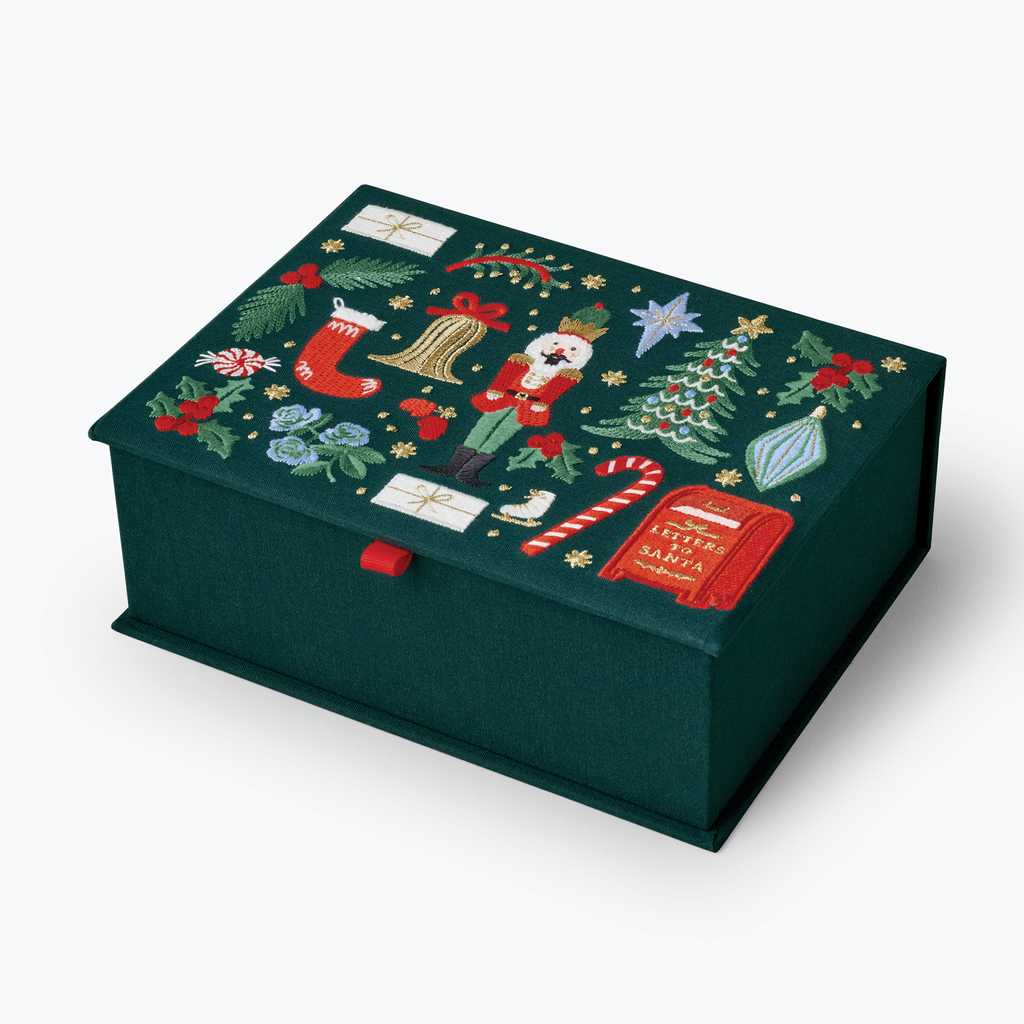 Rifle Paper Co. Large Embroidered Keepsake Box - Strawberry Fields
