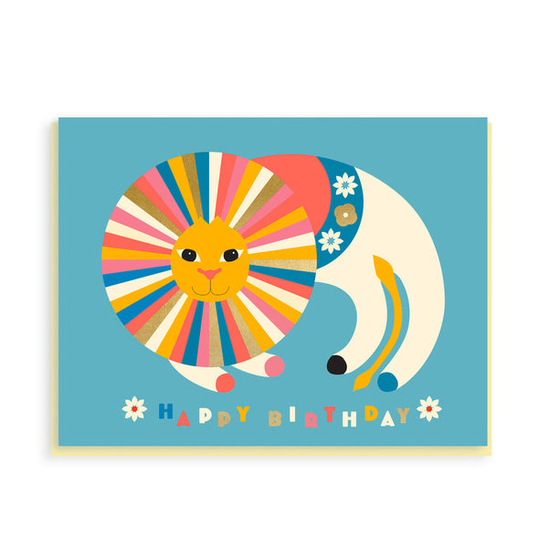 Bureau Alice Birthday Lion Card