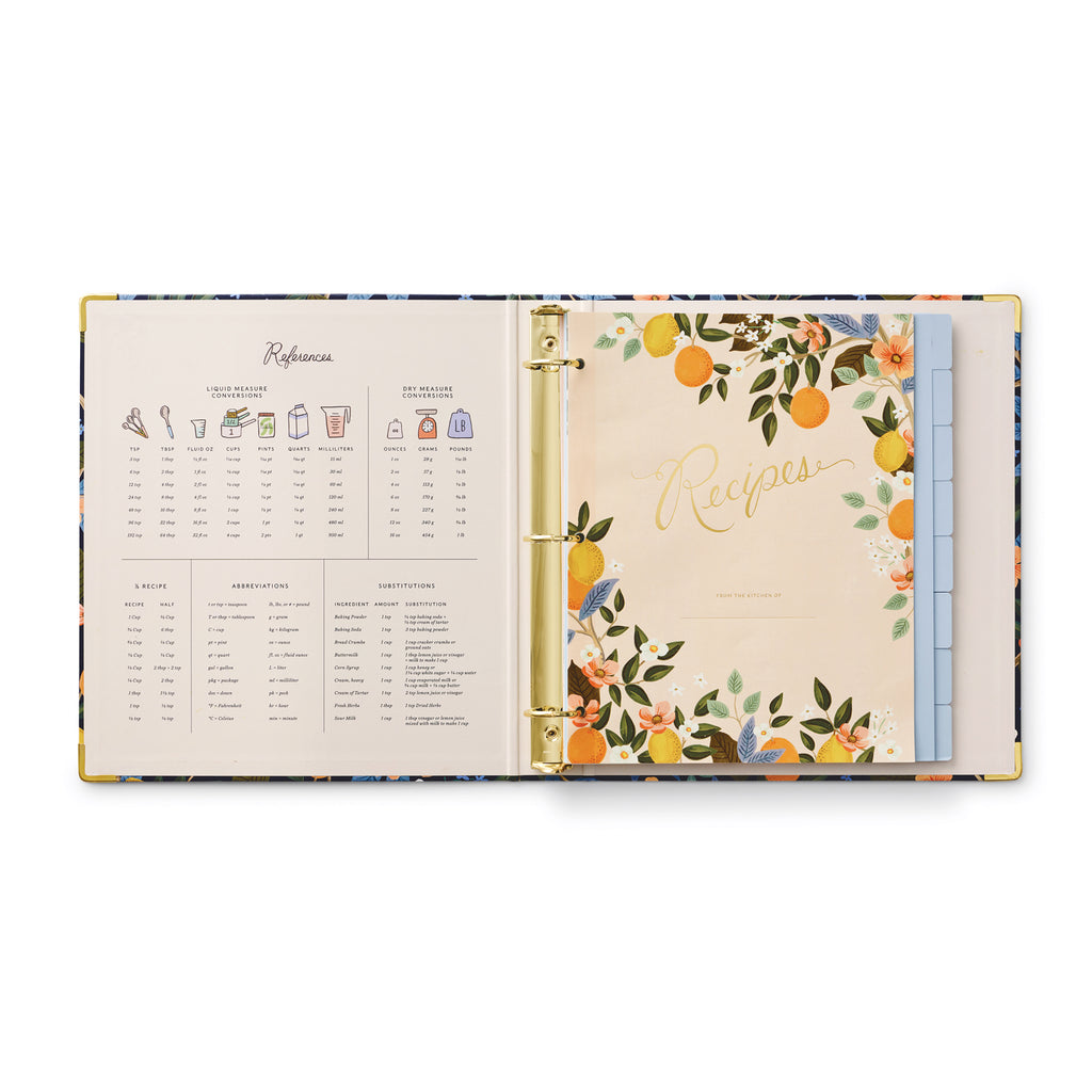 Rifle Paper Co. Recipe Binder - Citrus Grove