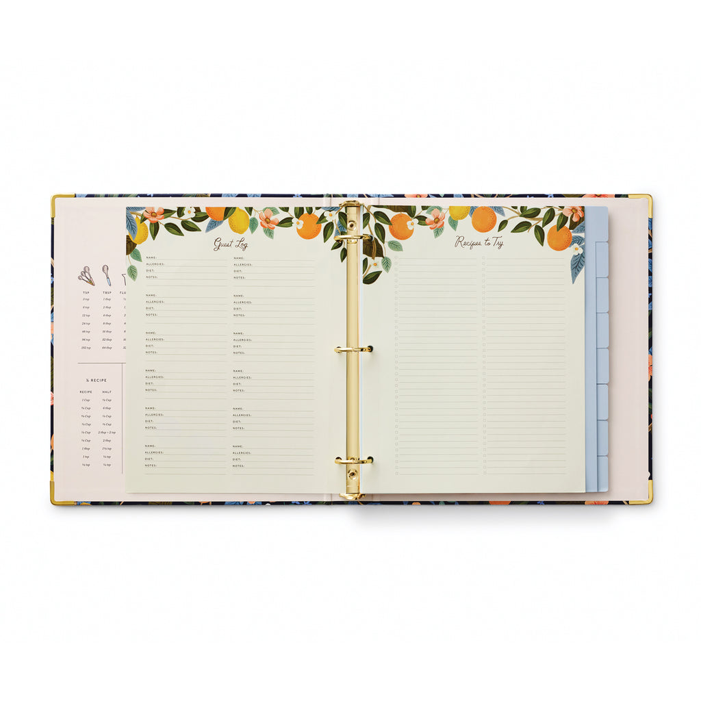 Rifle Paper Co. Recipe Binder - Citrus Grove