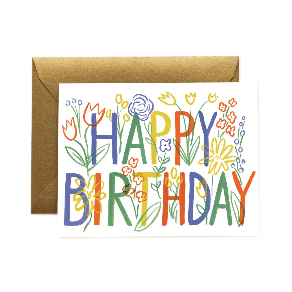 Rifle Paper Co. Brushstroke Birthday Card