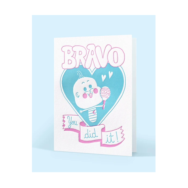 LETTERPRESS DE PARIS Well Done You Did It Card