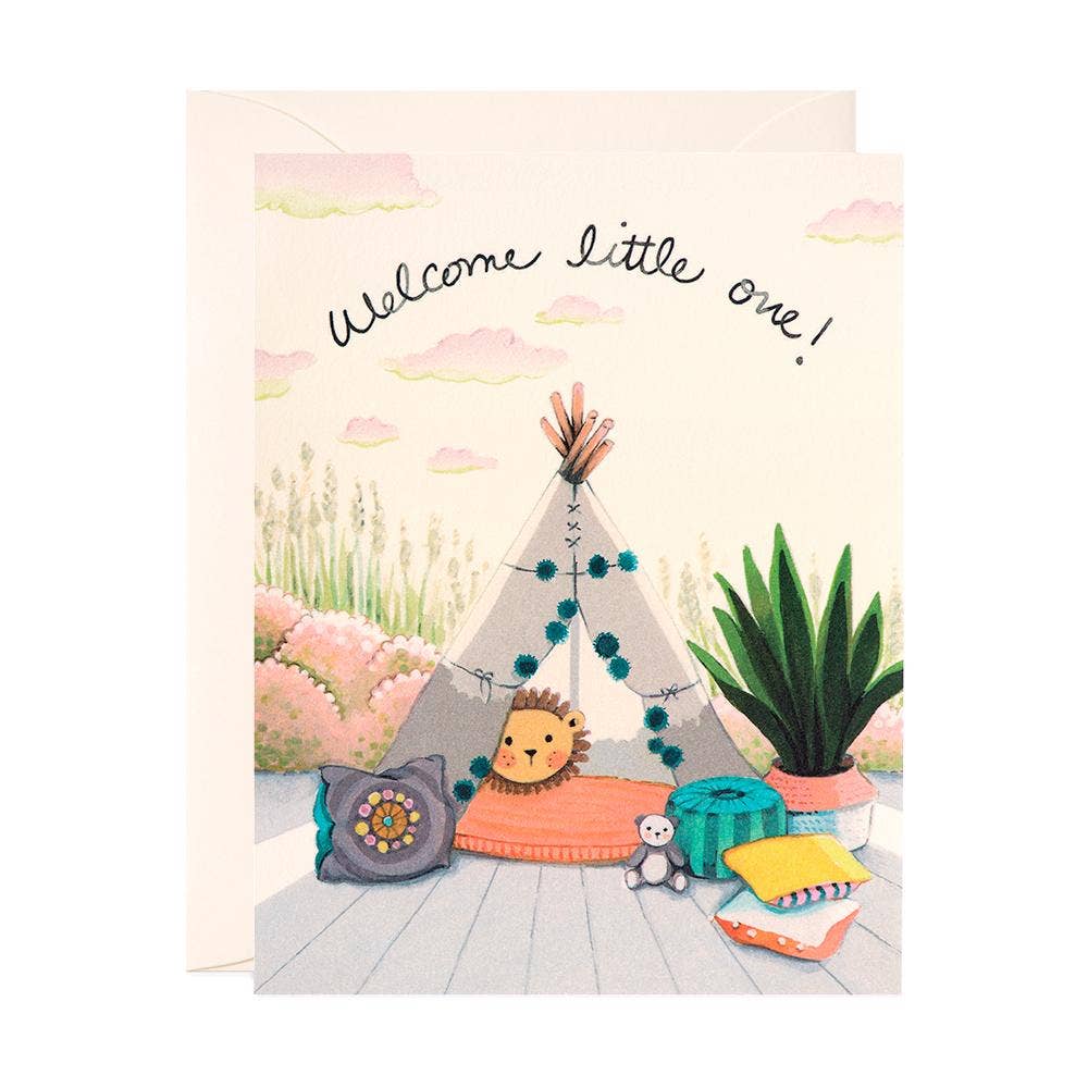 JooJoo Paper Baby Teepee Card Baby Card