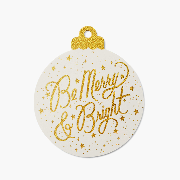 Rifle Paper Co. Die-Cut Gift Tags - Be Merry & Bright