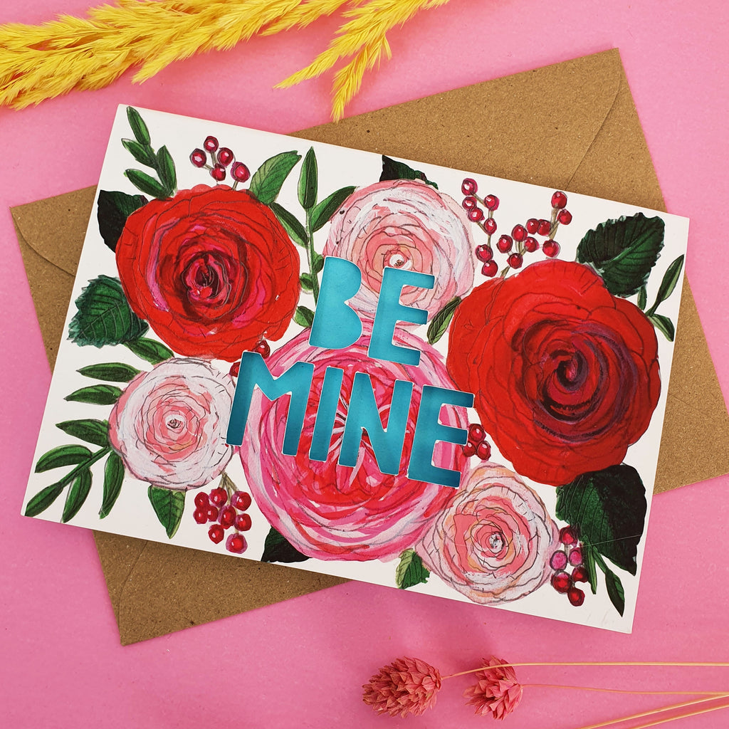 Miss Bespoke Papercuts - Be Mine' Paper cut Card