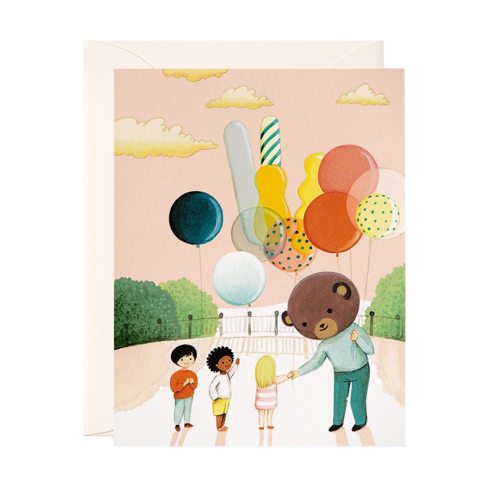 JooJoo Paper Bear Man Birthday Card