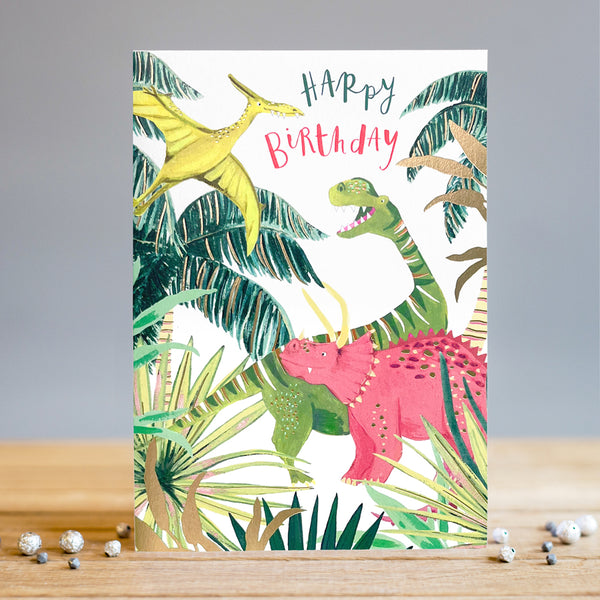 Louise Tiler Birthday Dinosaurs Card