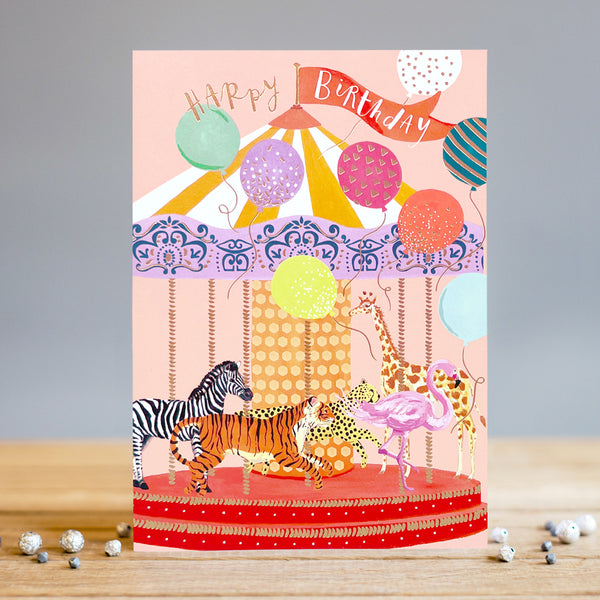Louise Tiler Birthday Merry-go-round Card