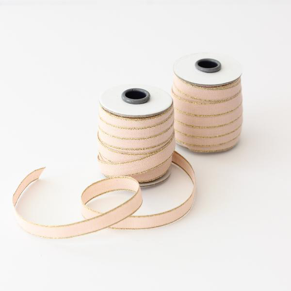Studio Carta Drittofilo Cotton Ribbon - Blush & Gold
