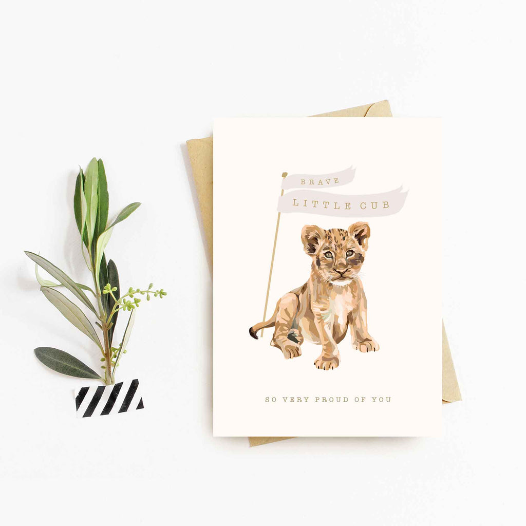 Sirocco Design Brave Little Cub Card