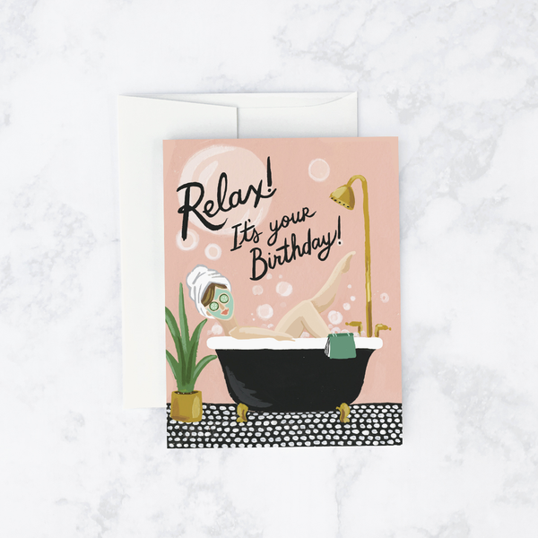Idlewild Co. Bubble Bath Birthday Card