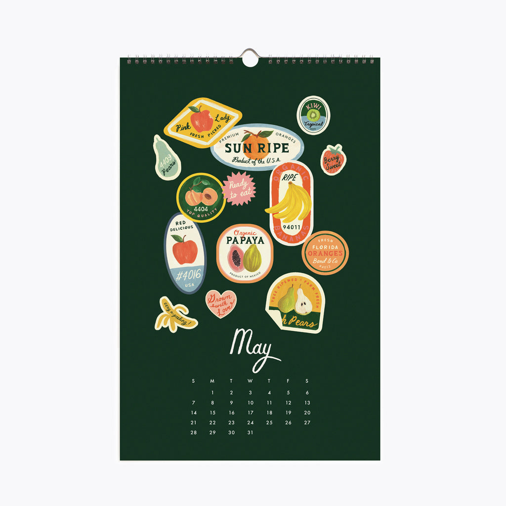 Rifle Paper Co. 2023 Appointment Wall Calendar - Fruit Stand