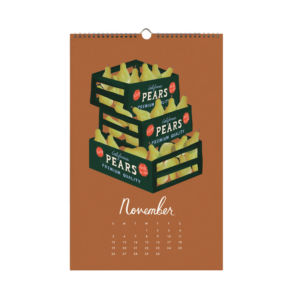 Rifle Paper Co. 2023 Appointment Wall Calendar - Fruit Stand