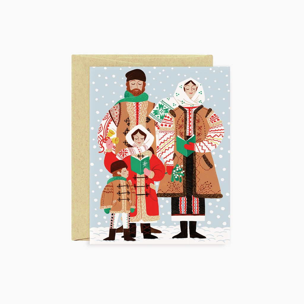 Oana Befort Carolers Christmas Card