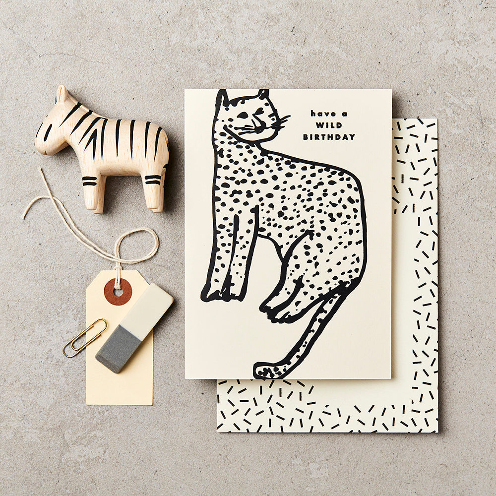 Katie Leamon Cheetah Wild Birthday Card