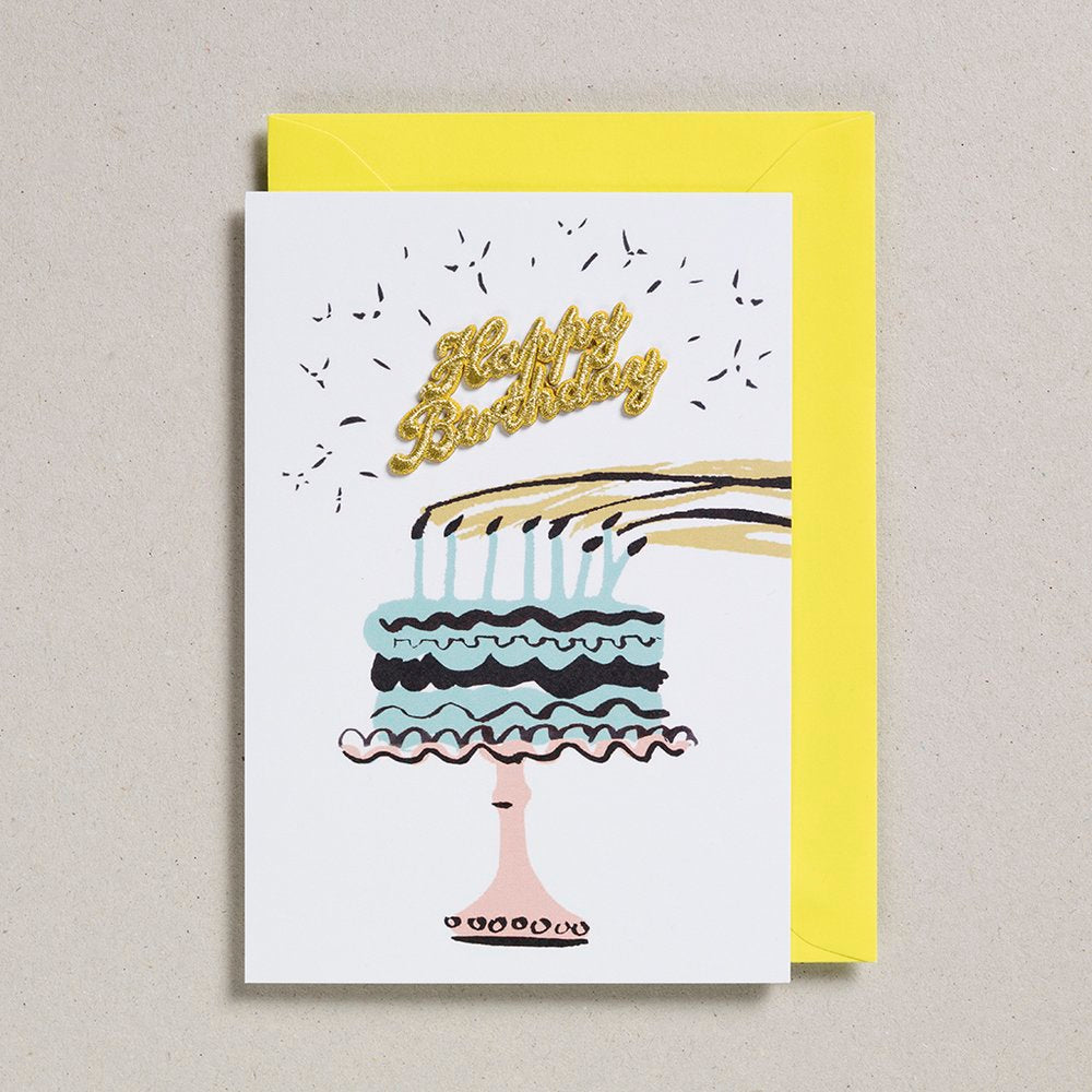 Petra Boase Birthday Blue Cake Card