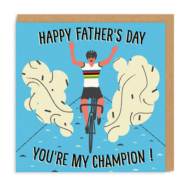 Ohh Deer Father's Day Champion Cyclist Card