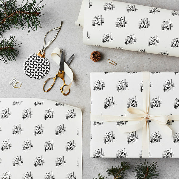 Katie Leamon Christmas Cottage Gift Wrap