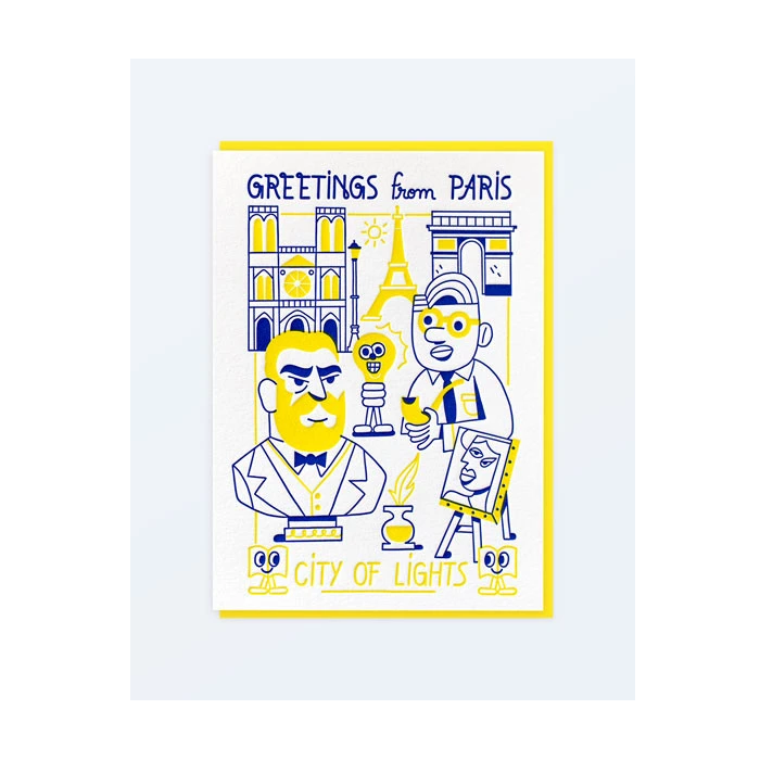 LETTERPRESS DE PARIS City Of Lights Card