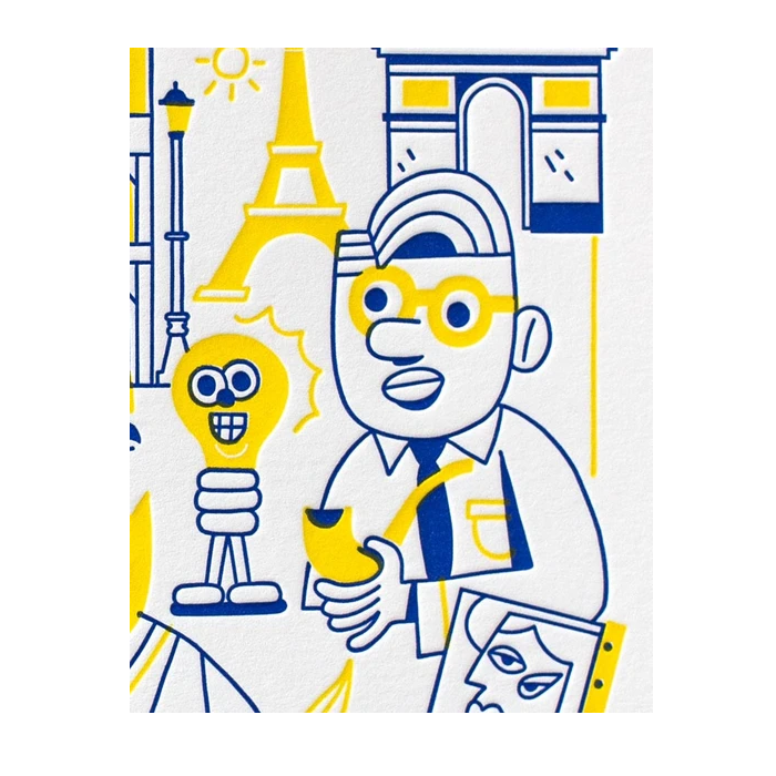 LETTERPRESS DE PARIS City Of Lights Card